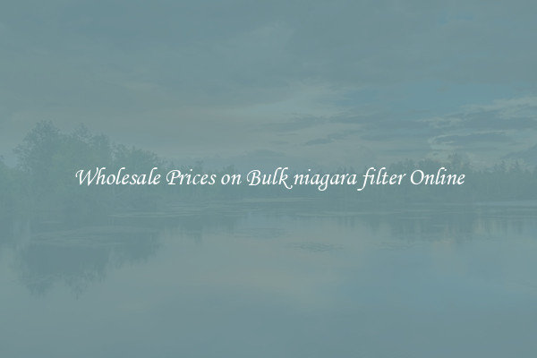 Wholesale Prices on Bulk niagara filter Online