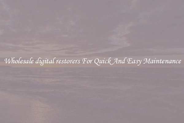 Wholesale digital restorers For Quick And Easy Maintenance