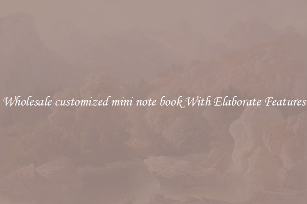 Wholesale customized mini note book With Elaborate Features