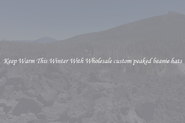 Keep Warm This Winter With Wholesale custom peaked beanie hats