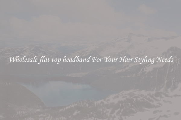 Wholesale flat top headband For Your Hair Styling Needs