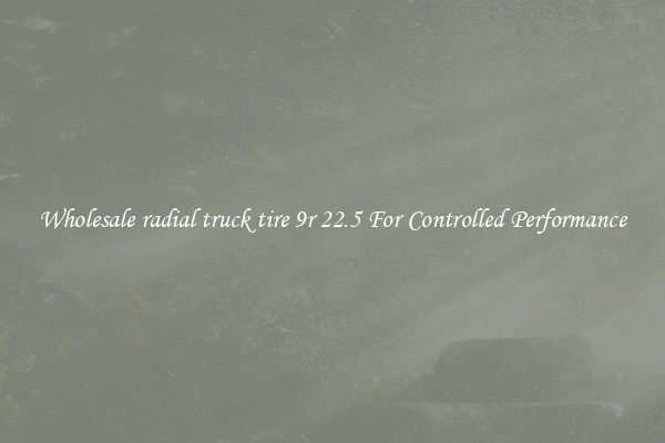 Wholesale radial truck tire 9r 22.5 For Controlled Performance