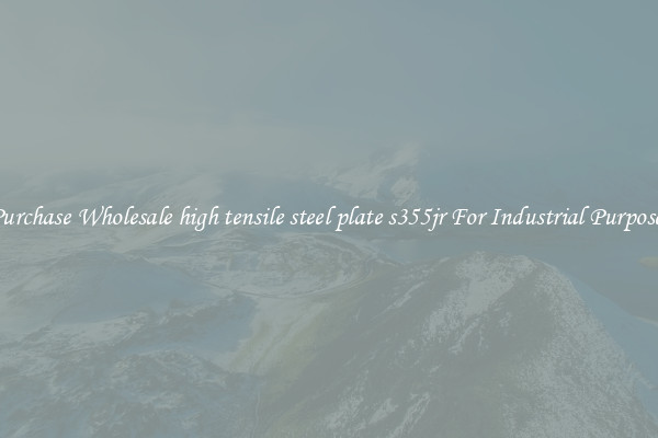 Purchase Wholesale high tensile steel plate s355jr For Industrial Purposes