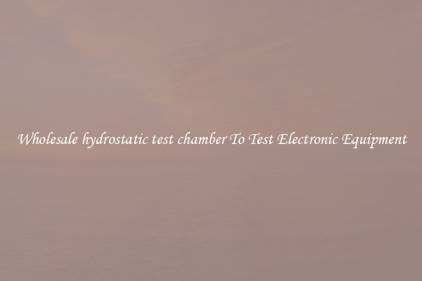 Wholesale hydrostatic test chamber To Test Electronic Equipment